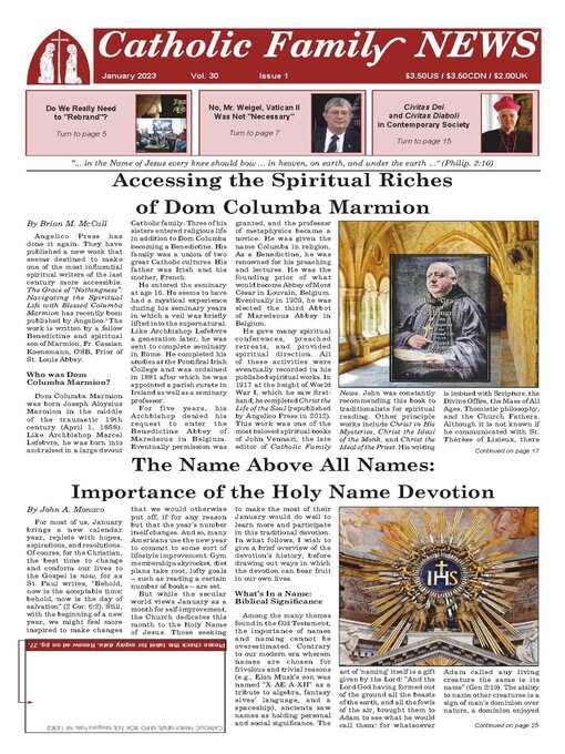 Title details for Catholic Family News by Catholic Family News - Available